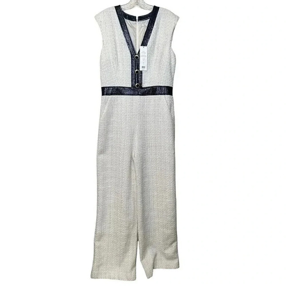 Veronica Beard Emmeline Sleeveless Tweed Jumpsuit Size 12 NWT - Picture 4 of 10